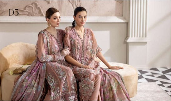 3 Piece Unstitched Embroidered Chiffon Suit | MPC-25-105