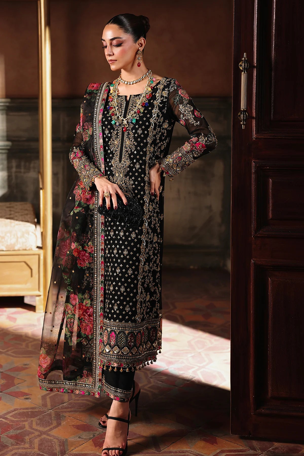 4-PC Charizma Unstitched Luxury Collection DJW5-05