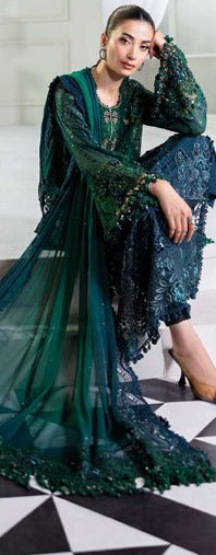 3 Piece Unstitched Embroidered Chiffon Suit | MPC-25-106