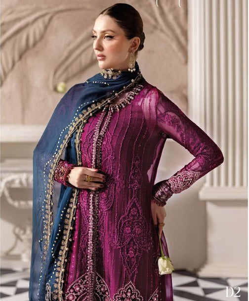3 Piece Unstitched Embroidered Chiffon Suit | MPC-25-102