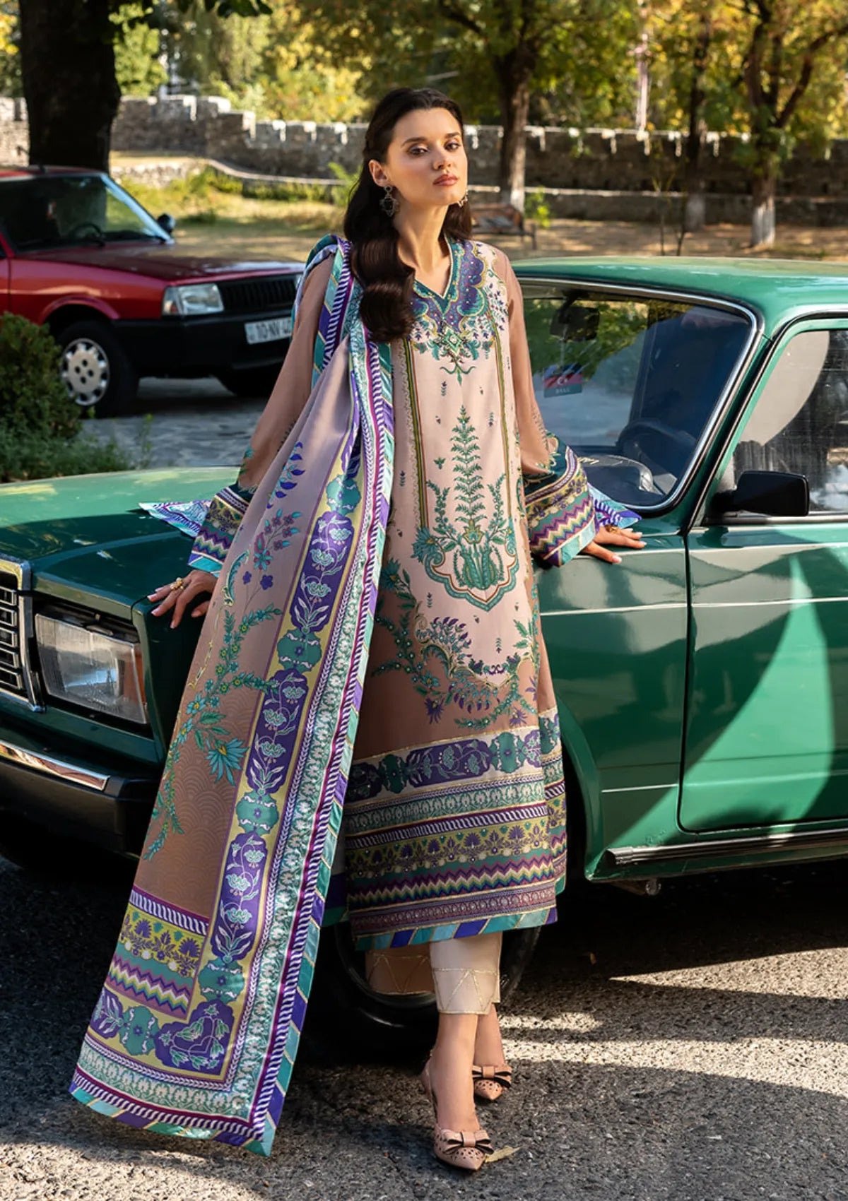 Mushq Hemline Nirvana Printed Silk'25 D-08 Aurora Echo