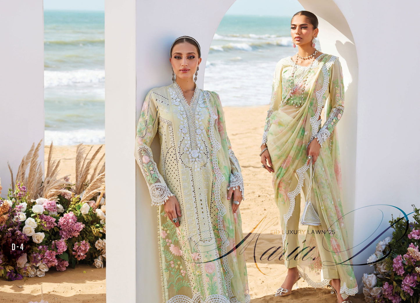3 Piece Unstitched Embroidered Lawn Suit