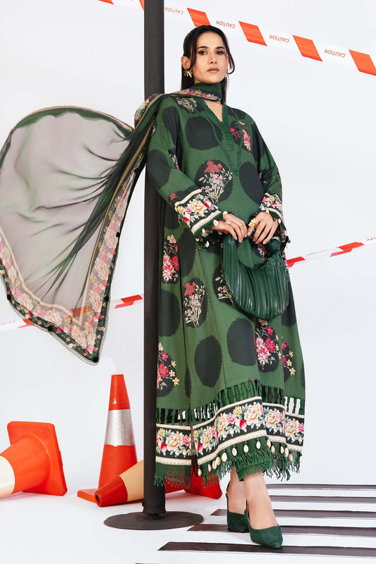 3 Pc Unstitched Printed Marina Twill Suit